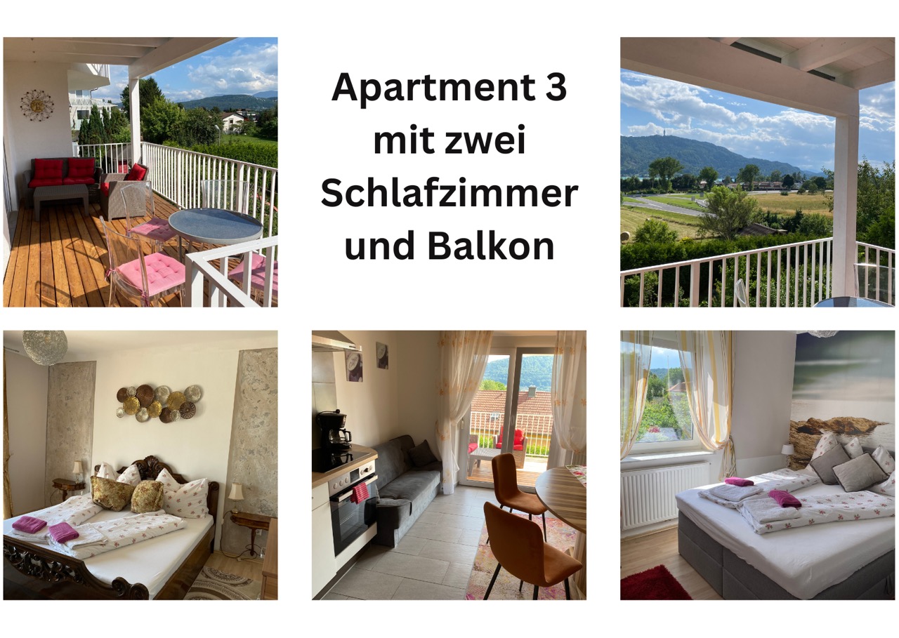 Apartment 3 with two bedrooms and balcony 4-5 people: from €180