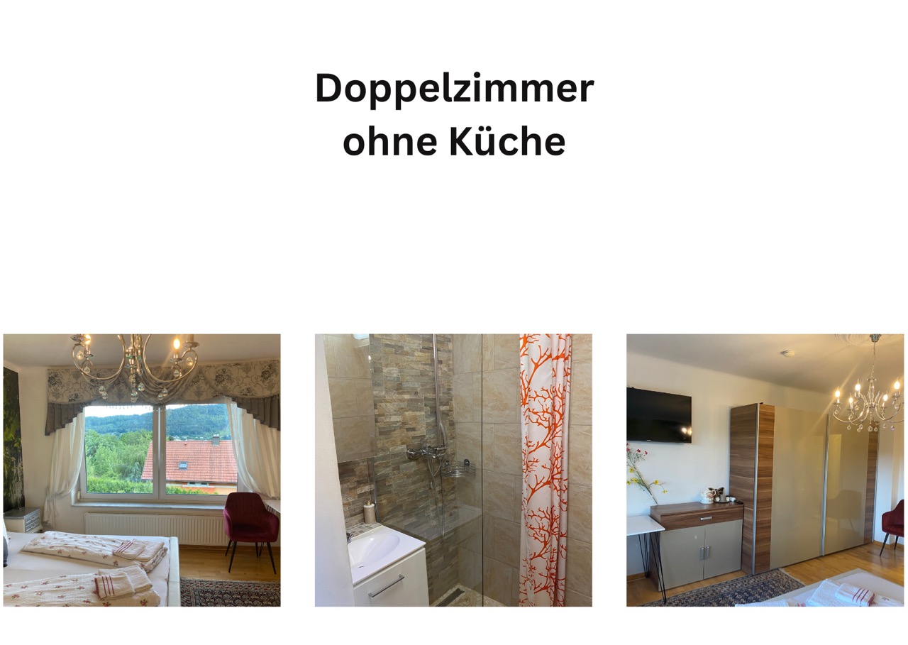 Double room without kitchen with external toilet for 2 persons: €95
