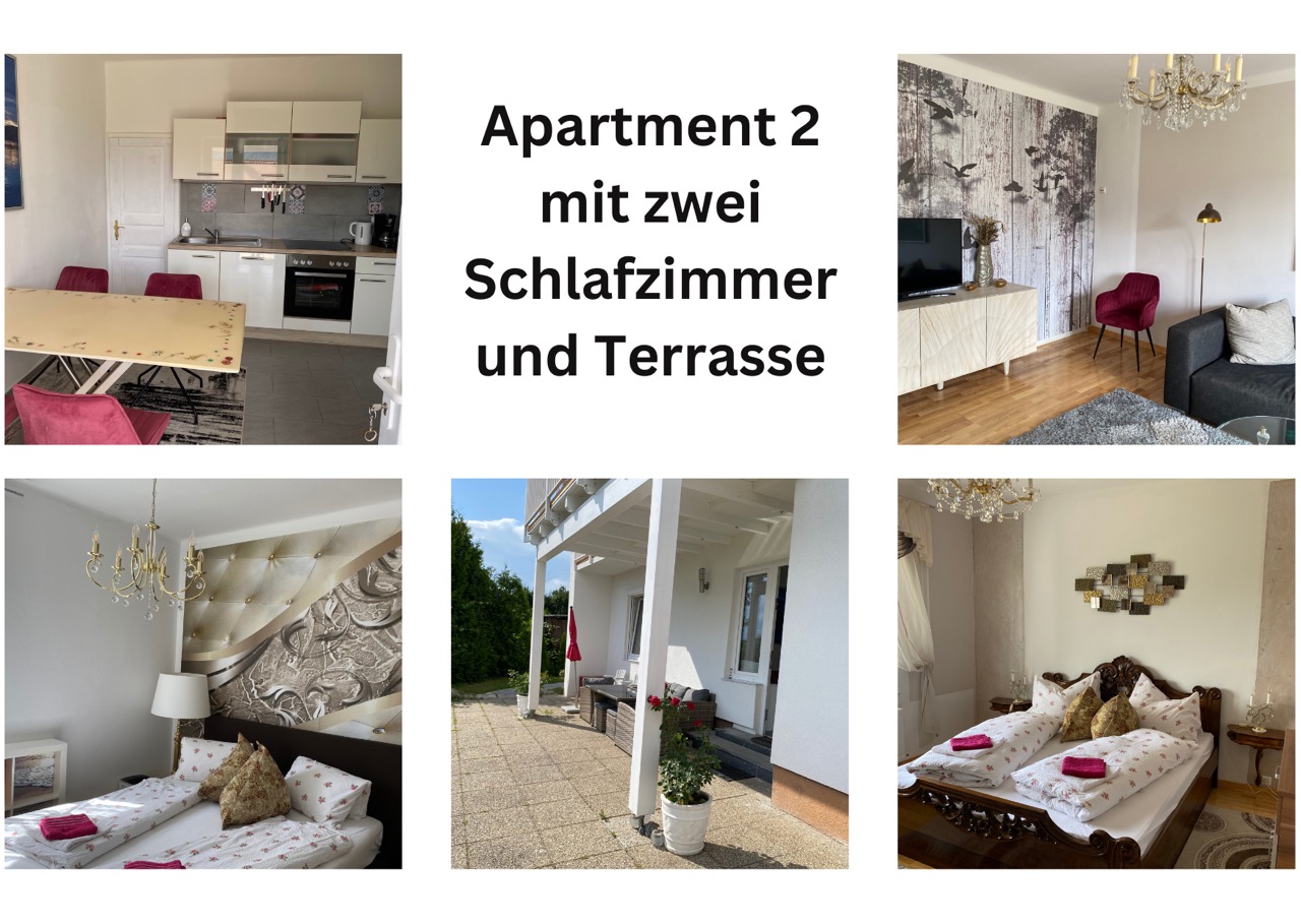 Apartment 2 mit zwei Schlafzimmern und Terrasse f&uuml;r 4-6 Pers.: ab &euro;220